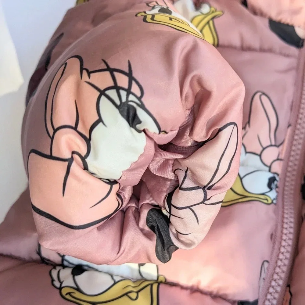 Baby Girls H&M Minnie Mouse Patterned Puffer Jacket